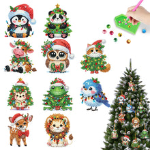 Load image into Gallery viewer, 10Pcs Acrylic Christmas Diamond Painting Christmas Tree Pendant for Xmas Trees
