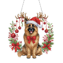 Load image into Gallery viewer, Acrylic Special Shape Christmas Diamond Painting Hanging Pendant for Wall Window
