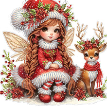 Load image into Gallery viewer, Acrylic Special Shape Christmas Animal Diamond Painting Ornaments for Art Crafts
