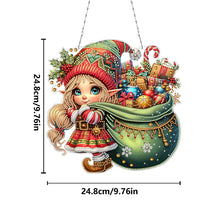 Load image into Gallery viewer, Acrylic Special Shape Christmas Animal Diamond Painting Ornaments for Art Crafts
