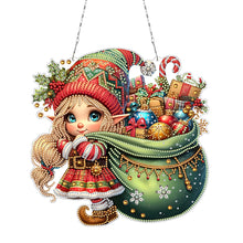 Load image into Gallery viewer, Acrylic Special Shape Christmas Animal Diamond Painting Ornaments for Art Crafts

