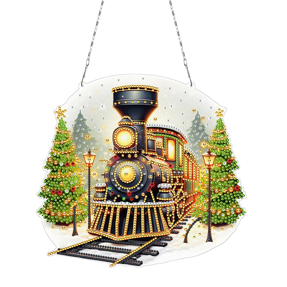Acrylic Special Shape Christmas Animal Diamond Painting Ornaments for Art Crafts