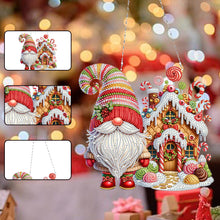 Load image into Gallery viewer, Acrylic Special Shape Christmas Animal Diamond Painting Ornaments for Art Crafts
