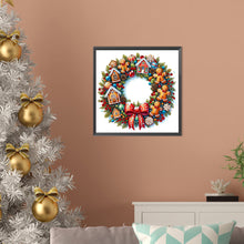 Load image into Gallery viewer, Diamond Painting - Partial Special Shaped - Christmas wreaths (30*30CM)
