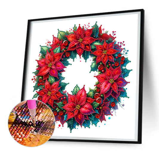 Diamond Painting - Partial Special Shaped - Christmas wreaths (30*30CM)