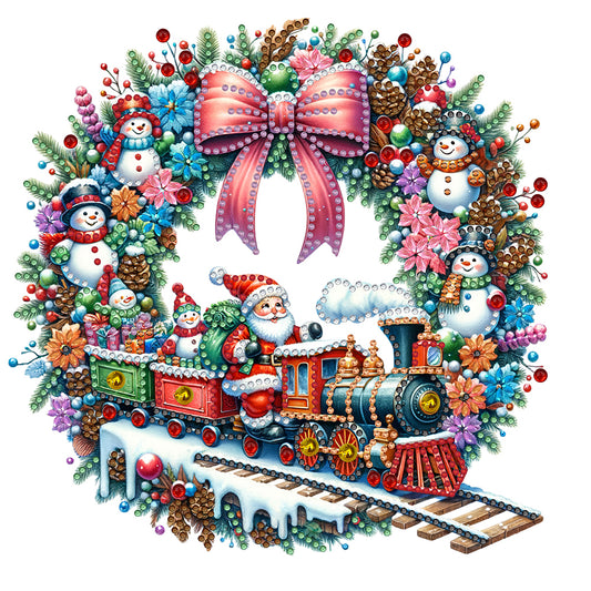 Diamond Painting - Partial Special Shaped - Christmas wreaths (30*30CM)