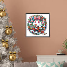 Load image into Gallery viewer, Diamond Painting - Partial Special Shaped - Christmas wreaths (30*30CM)
