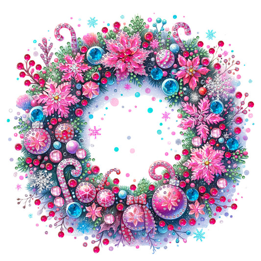 Diamond Painting - Partial Special Shaped - Christmas wreaths (30*30CM)