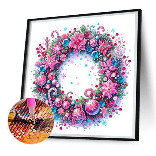 Diamond Painting - Partial Special Shaped - Christmas wreaths (30*30CM)
