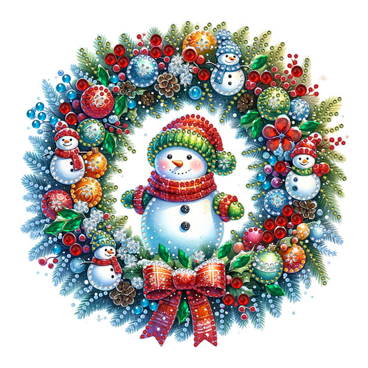 Diamond Painting - Partial Special Shaped - Christmas wreaths (30*30CM)