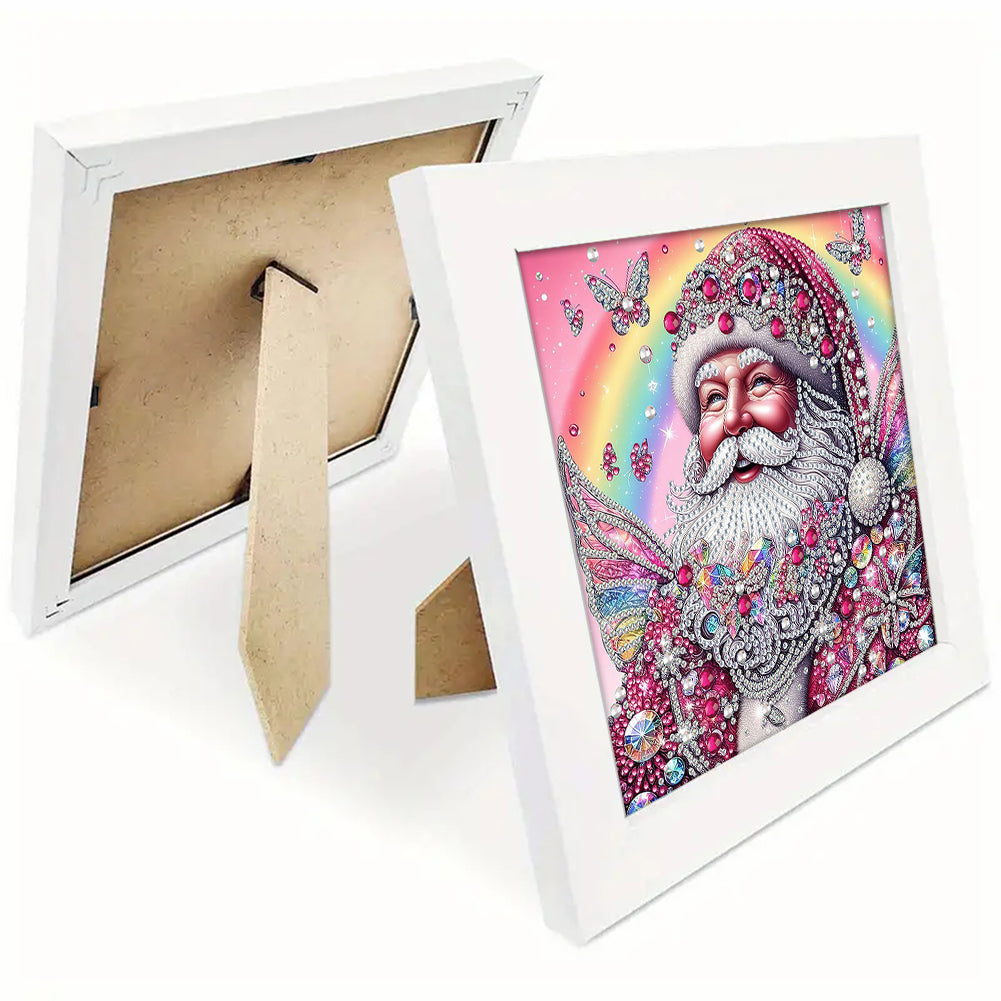 Diamond Painting - Partial Special Shaped - Pink Santa Claus (with framed) (2*19.2CM)