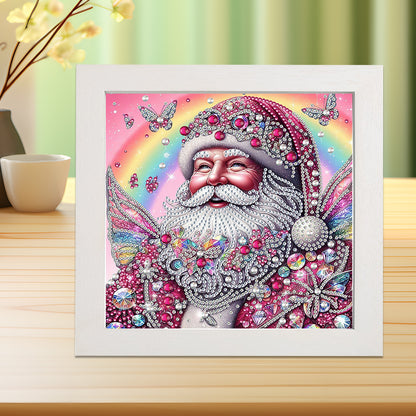 Diamond Painting - Partial Special Shaped - Pink Santa Claus (with framed) (2*19.2CM)