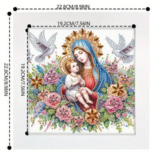 Load image into Gallery viewer, Diamond Painting - Partial Special Shaped - Madonna and child (with framed) (2*19.2CM)
