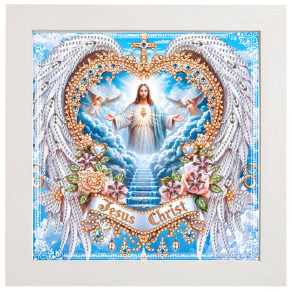 Diamond Painting - Partial Special Shaped - Jesus (with framed) (2*19.2CM)