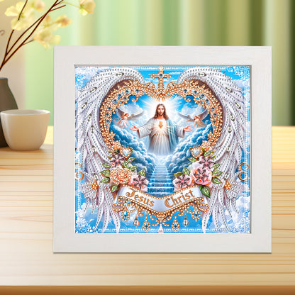 Diamond Painting - Partial Special Shaped - Jesus (with framed) (2*19.2CM)