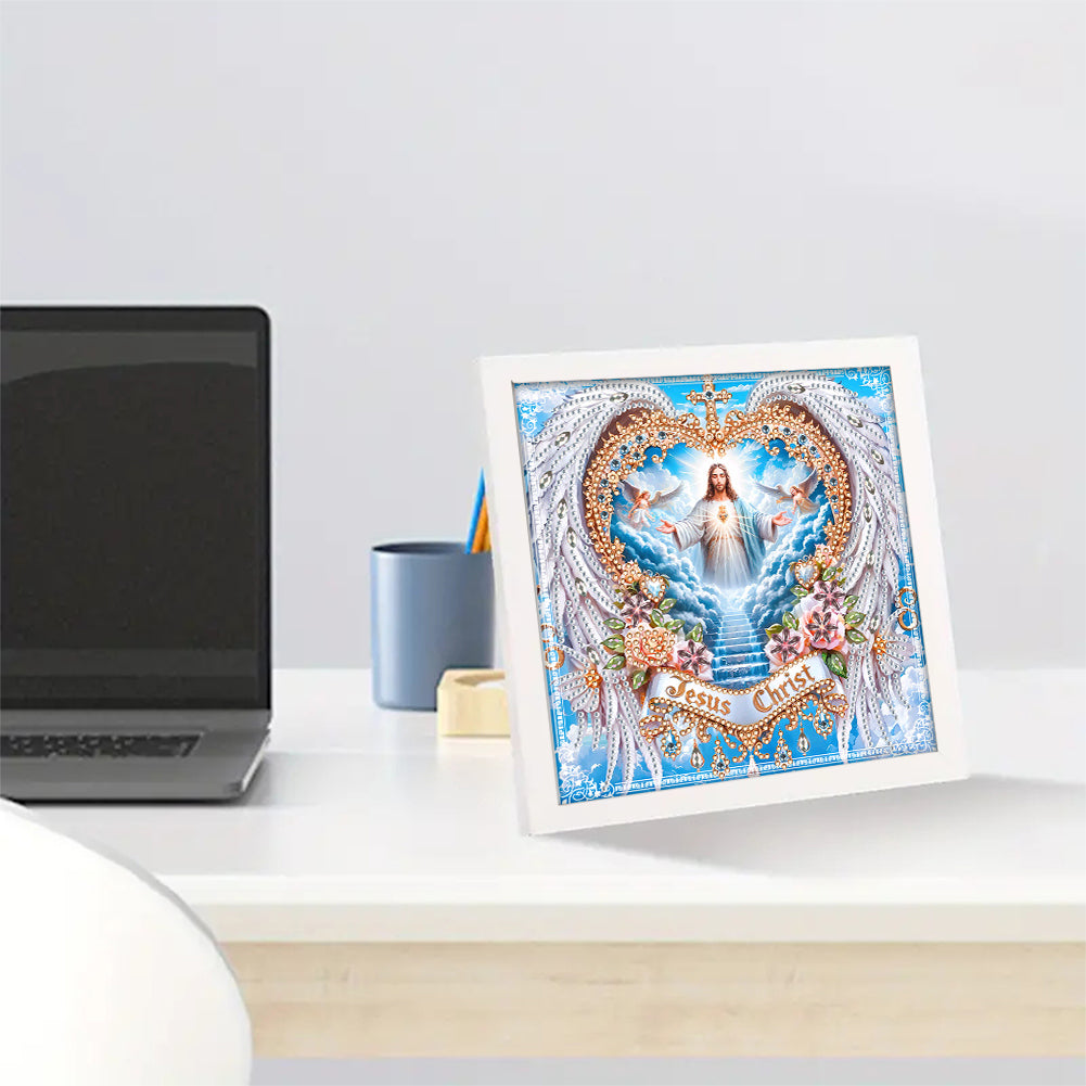 Diamond Painting - Partial Special Shaped - Jesus (with framed) (2*19.2CM)