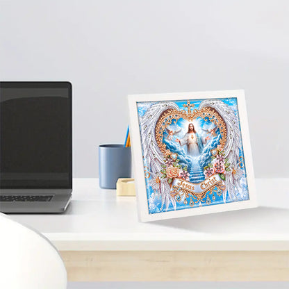 Diamond Painting - Partial Special Shaped - Jesus (with framed) (2*19.2CM)
