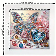 Load image into Gallery viewer, Diamond Painting - Partial Special Shaped - Gem butterfly (with framed) (2*19.2CM)
