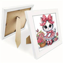 Load image into Gallery viewer, Diamond Painting - Partial Special Shaped - Flower kitten (with framed) (2*19.2CM)
