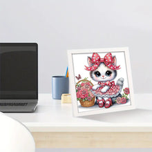 Load image into Gallery viewer, Diamond Painting - Partial Special Shaped - Flower kitten (with framed) (2*19.2CM)

