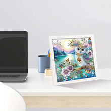 Load image into Gallery viewer, Diamond Painting - Partial Special Shaped - Flower owl (with framed) (2*19.2CM)
