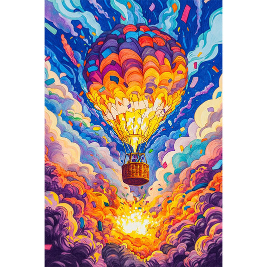 Diamond Painting - Full Round - Hot air balloon (40*60CM)