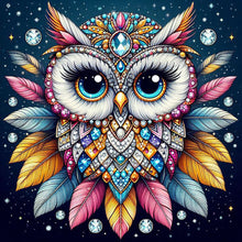 Load image into Gallery viewer, Diamond Painting - Full Round - Shining jewel owl (40*40CM)
