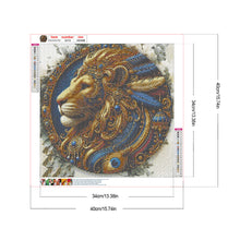 Load image into Gallery viewer, Diamond Painting - Full Round - Gorgeous round lion (40*40CM)
