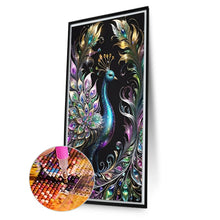 Load image into Gallery viewer, Diamond Painting - Full Round - Beautiful peacock (40*70CM)
