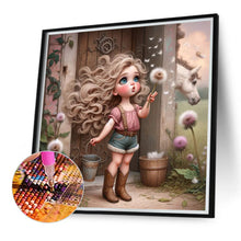 Load image into Gallery viewer, Diamond Painting - Full Round - Dandelion cowboy girl white horse (40*40CM)
