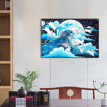 Load image into Gallery viewer, Diamond Painting - Full Round - Blue-haired bunny elf girl (40*60CM)
