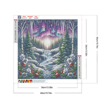 Load image into Gallery viewer, Diamond Painting - Full Round - Winter aurora snow scene (40*40CM)
