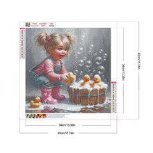 Load image into Gallery viewer, Diamond Painting - Full Round - Cute little girl (40*40CM)
