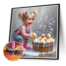 Load image into Gallery viewer, Diamond Painting - Full Round - Cute little girl (40*40CM)
