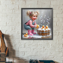 Load image into Gallery viewer, Diamond Painting - Full Round - Cute little girl (40*40CM)
