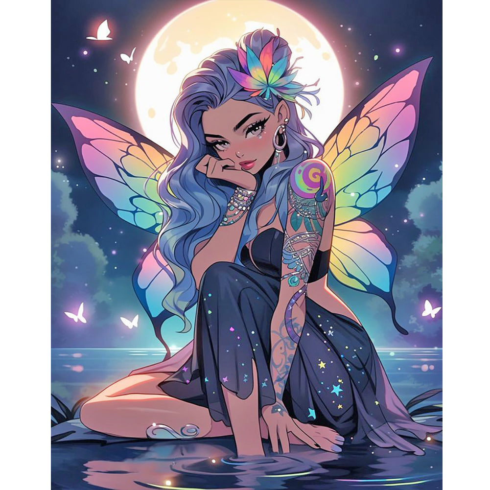 Diamond Painting - Full Round - Moonlight elf girl (40*50CM)