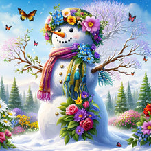 Load image into Gallery viewer, Diamond Painting - Full Round - Flower snowman (30*30CM)
