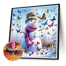 Load image into Gallery viewer, Diamond Painting - Full Round - Butterfly snowman (30*30CM)
