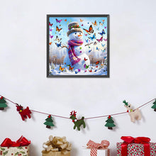 Load image into Gallery viewer, Diamond Painting - Full Round - Butterfly snowman (30*30CM)
