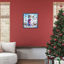 Load image into Gallery viewer, Diamond Painting - Full Round - Butterfly snowman (30*30CM)

