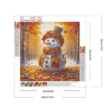 Load image into Gallery viewer, Diamond Painting - Full Round - Maple leaf snowman (30*30CM)
