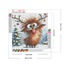 Load image into Gallery viewer, Diamond Painting - Full Round - Christmas funny deer (30*30CM)
