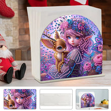 Load image into Gallery viewer, Elf Girl Acrylic DIY 5D Diamond Art Painting Napkin Holder Set Home Table Decor
