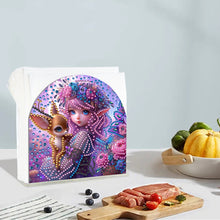 Load image into Gallery viewer, Elf Girl Acrylic DIY 5D Diamond Art Painting Napkin Holder Set Home Table Decor
