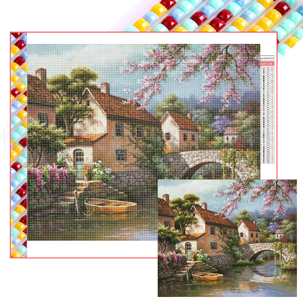 Diamond Painting - Full Square - Bridges and streams (40*50CM)