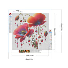 Load image into Gallery viewer, Diamond Painting - Full Round - Water drop poppies (40*40CM)
