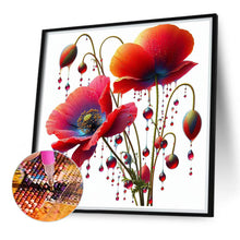 Load image into Gallery viewer, Diamond Painting - Full Round - Water drop poppies (40*40CM)
