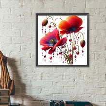 Load image into Gallery viewer, Diamond Painting - Full Round - Water drop poppies (40*40CM)
