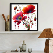 Load image into Gallery viewer, Diamond Painting - Full Round - Water drop poppies (40*40CM)
