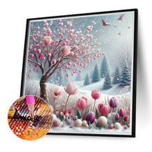 Load image into Gallery viewer, Diamond Painting - Full Round - Plum blossoms and tulips (40*40CM)
